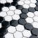 Metro 1" Hex Matte White with Black Honeycomb 10-1/4" x 11-7/8" Porcelain Mosaic Tile