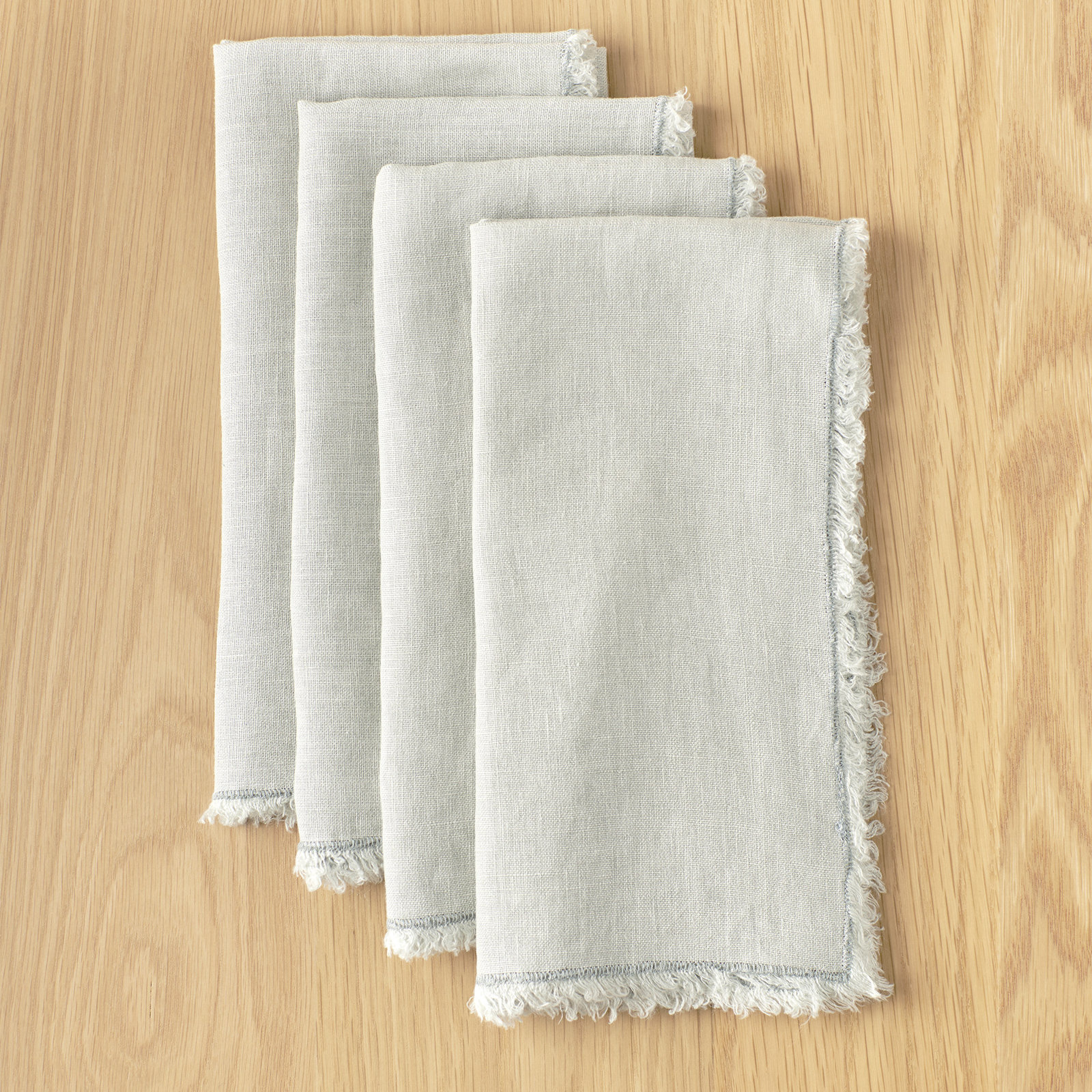 Zadia Reversible Linen Napkin, Blue Gray
