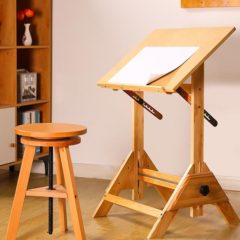 Minimalist Natural Wood Multi-functional Adjustable Easel