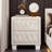 Elegant Velvet Nightstand With 2 Drawers And Crystal Handle, Storage Bedside Table With Button-Tufted-1957533875