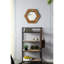 Miroir hexagonal 18,5 po avec cadre en bois naturel-57339643