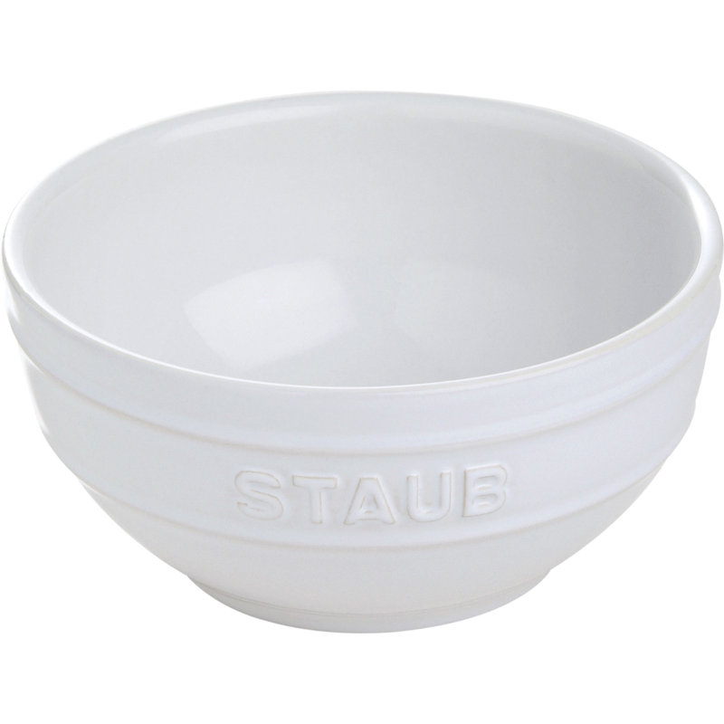 Staub Ceramic 6.73-inch Large Mixing Bowl, 4.5-inch, White