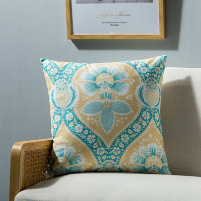 Florence Floral Linen Reversible Pillow Cover