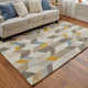 Binada Hand Tufted Graphic Chevron Blue/Gray/Gold Area Rug
