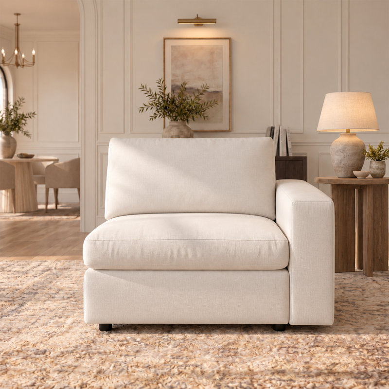 Modern Right-Arm Seat For Modular Sofa