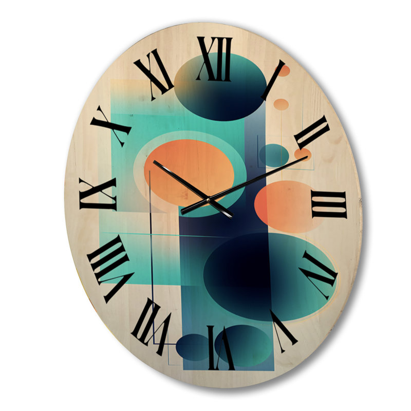 Marquetta Solid Wood Wall Clock, Medium