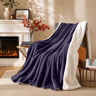 Reversible Sherpa Fleece Blanket | Ultra Soft Warm Throw for Sofa, Bed & Cosy Nights