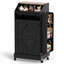 Chariot pour îlot de cuisine roulant, armoire de rangement mobile avec armoire à poubelle cachée, support à épices et roues verrouillables pour la cuisine, la salle à manger et le salon-133045474