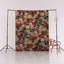 Tapis décoratif moderne multicolore à motif floral et rose