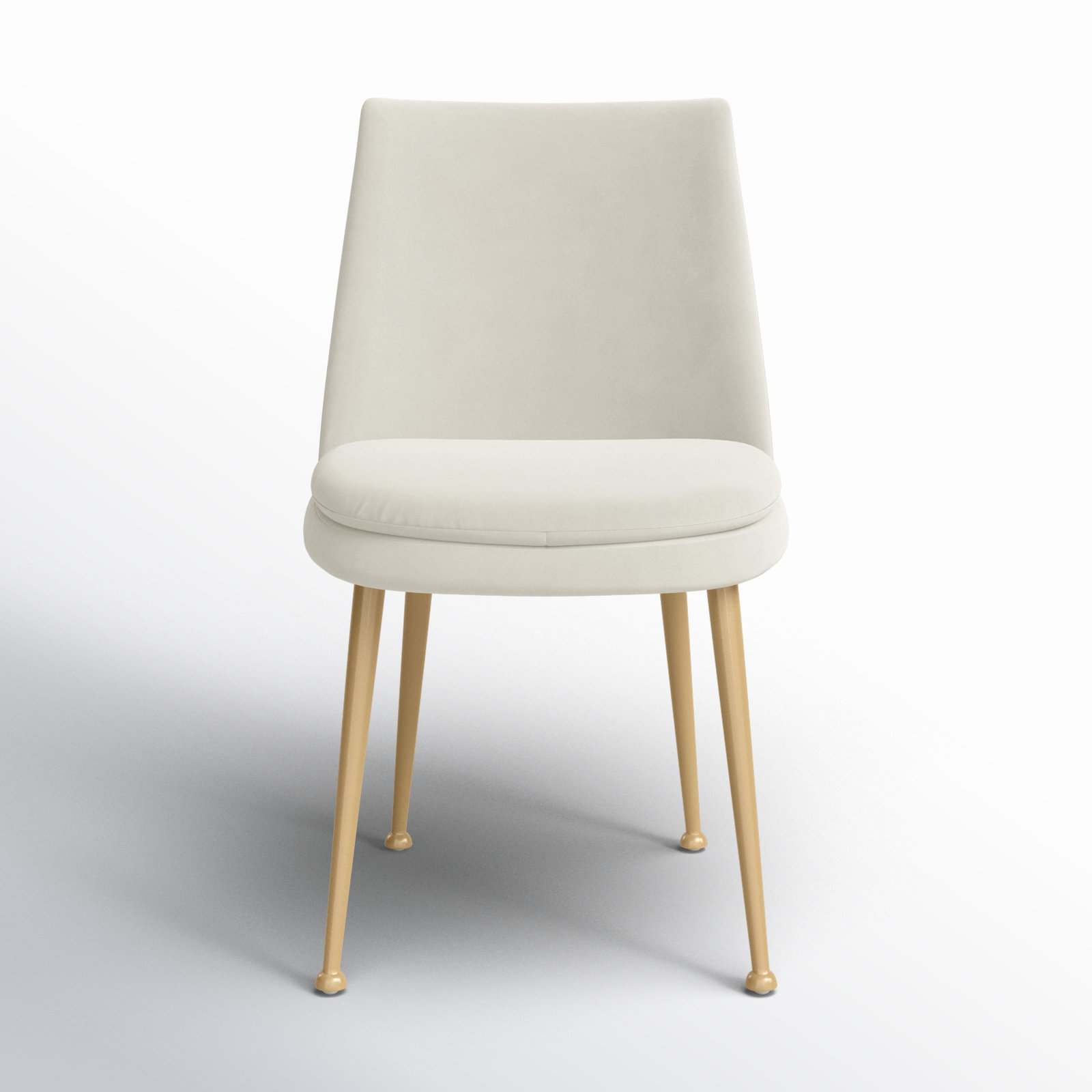 Siena Velvet Side Chair, Cream