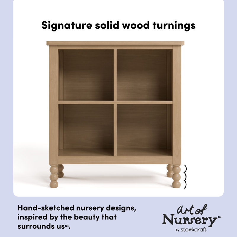 Rio 4 Cube Storage Organizer Bookcase, Driftwood