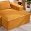 Canapé modulaire en velours côtelé à compression en L 92 po, canapé rembourré doux et désossé moderne avec jeté, aucun assemblage requis pour le salon-126421464-126421469
