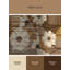 Tapis brun clair lavable à la machine à la camomille scandinave Ottwell-1424630922