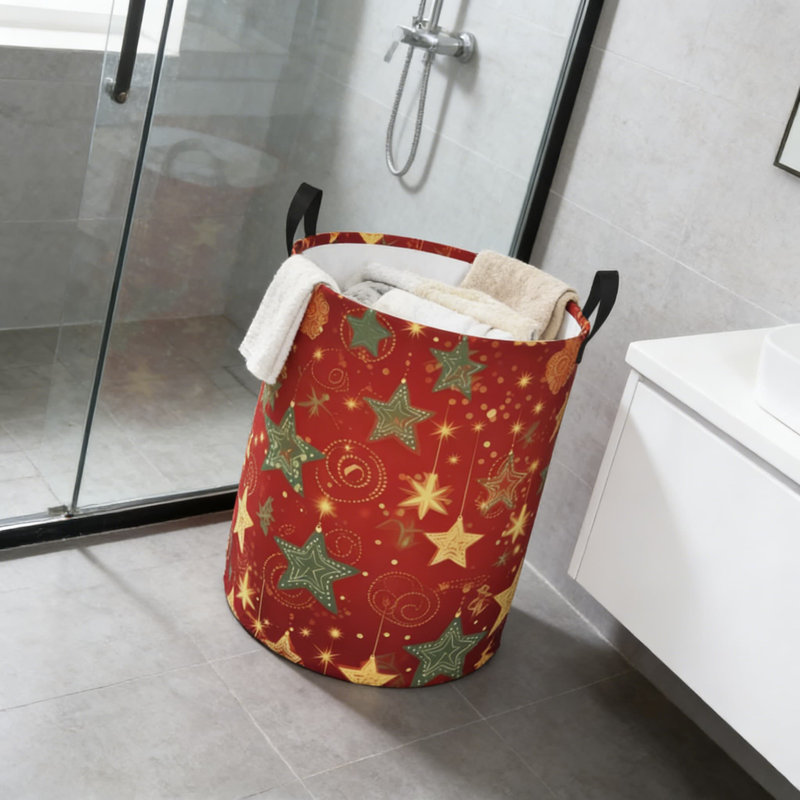 Grand bac de rangement pliable avec motif d'arbre de Noël, panier à linge et panier de rangement 100 L, tissu Oxford résistant à l'eau et durable pour la salle de bain, les jouets et les vêtements