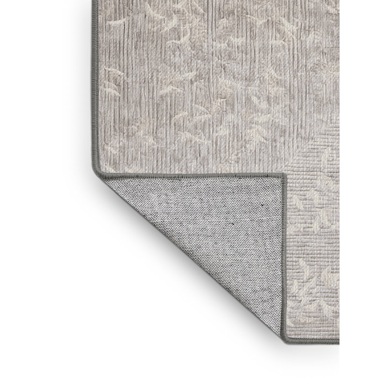 Machine Washable Gray Area Rug, Rectangle 5' x 7'