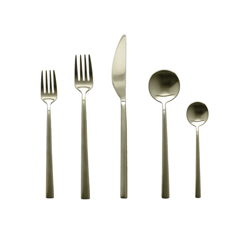 MEPRA MOVIDA Stainless Steel Flatware Set, Ice Champagne