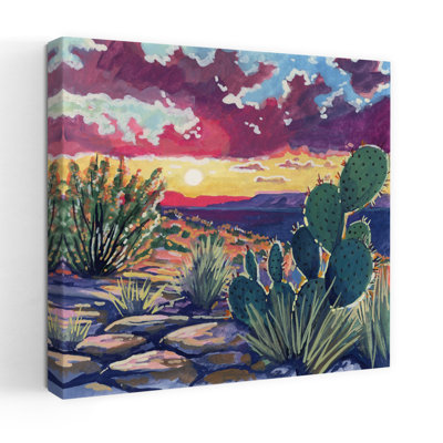 Warm Southwestern Sunset Contemporary Sunset Art
