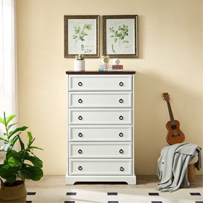 Commode moderne à 6 tiroirs, commodes pour la chambre à coucher, grande commode à tiroirs et rangement pour vêtements - poignée facile à tirer, bordures texturées dans le salon, couloir