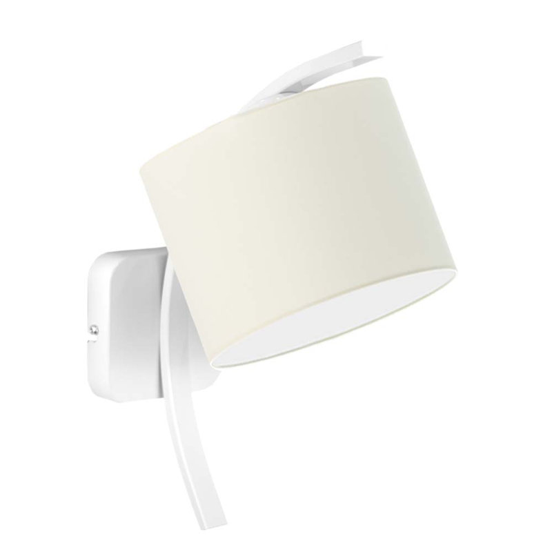 Artimon Wall Sconce, White, Ecru
