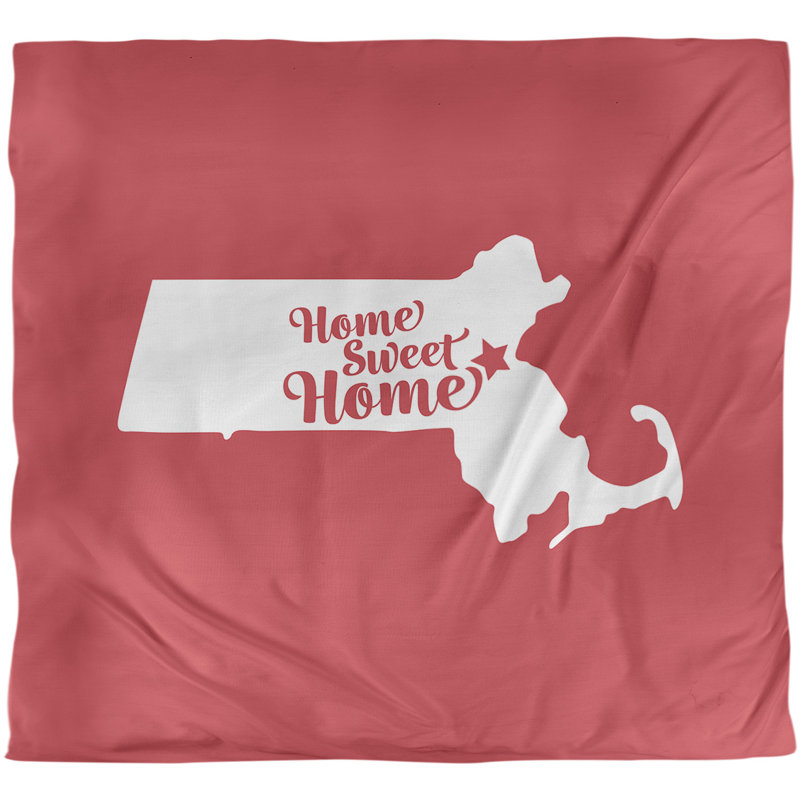Housse de couette simple pour boston home, Housse de couette pour grand lit, Rouge, Polyester brossé
