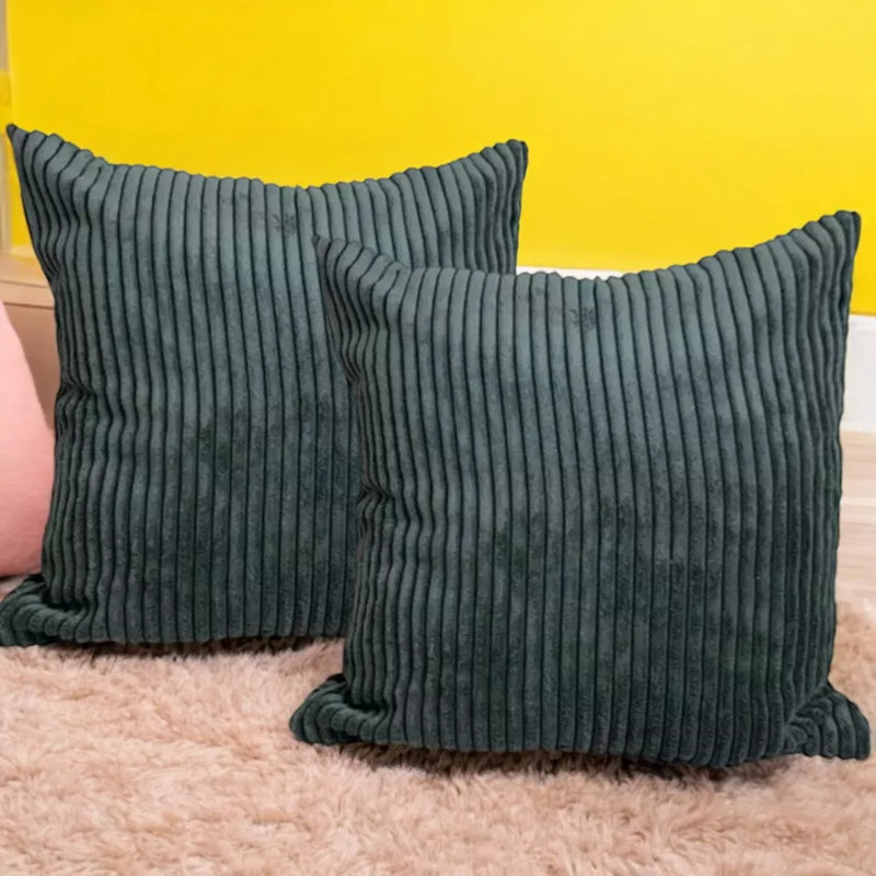 Rodrekus Indoor / Outdoor Grey Square Throw Cushion Cover Pack Of 4