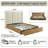 Modern Wingback Upholstered Bed with 2 Footboard Drawers, Queen, Beige Linen-1108092537-1108092539