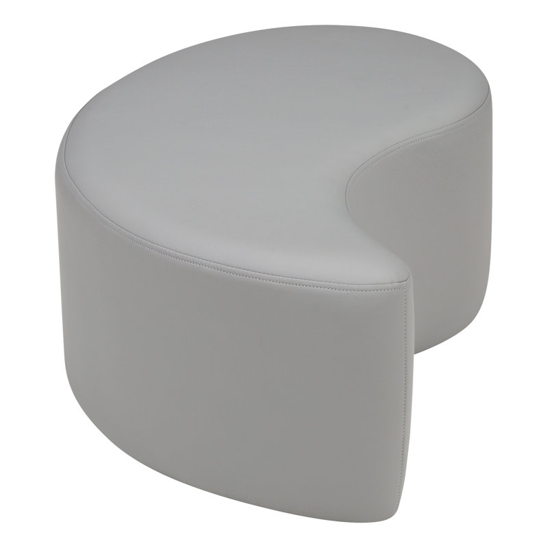 Shapes Structure Soft Seating Teardrop Kids Soft Seating, Light Gray, 14" H x 29" W x 17.5" D