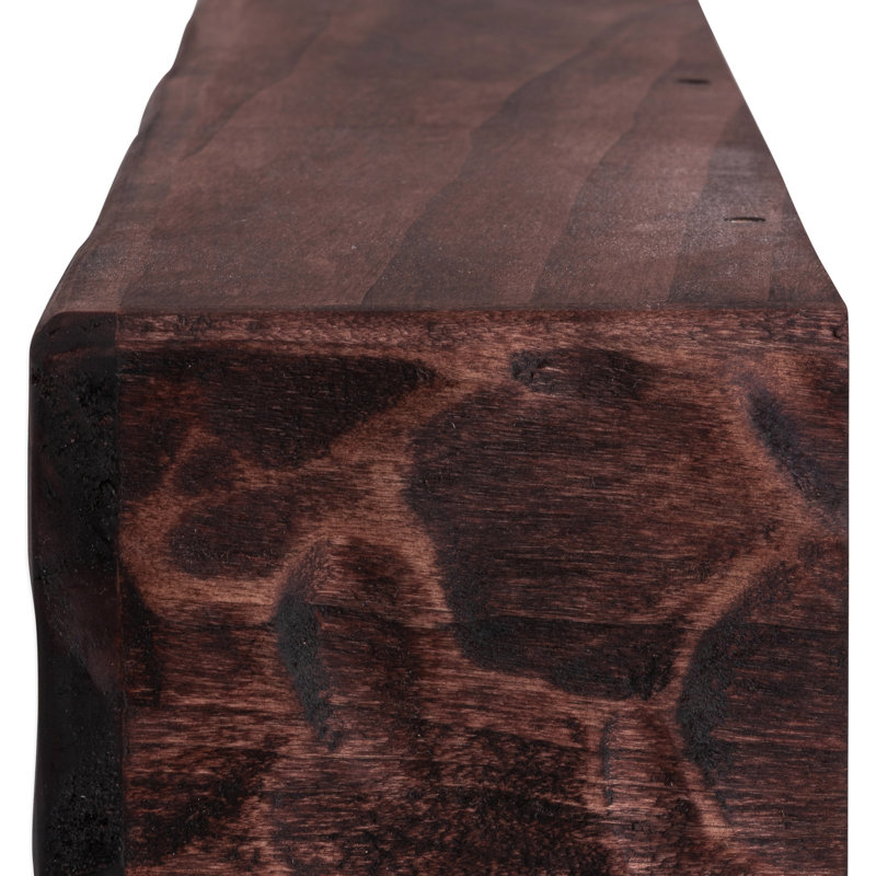 Rough Hewn Fireplace Shelf Mantel, Mahogany, 72", 9"