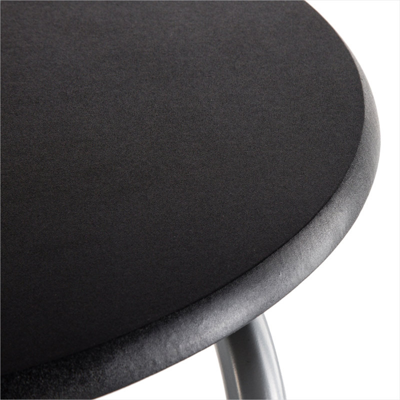 Ensemble de repas compact avec deux tabourets - Structure en MDF et acier, noir mat