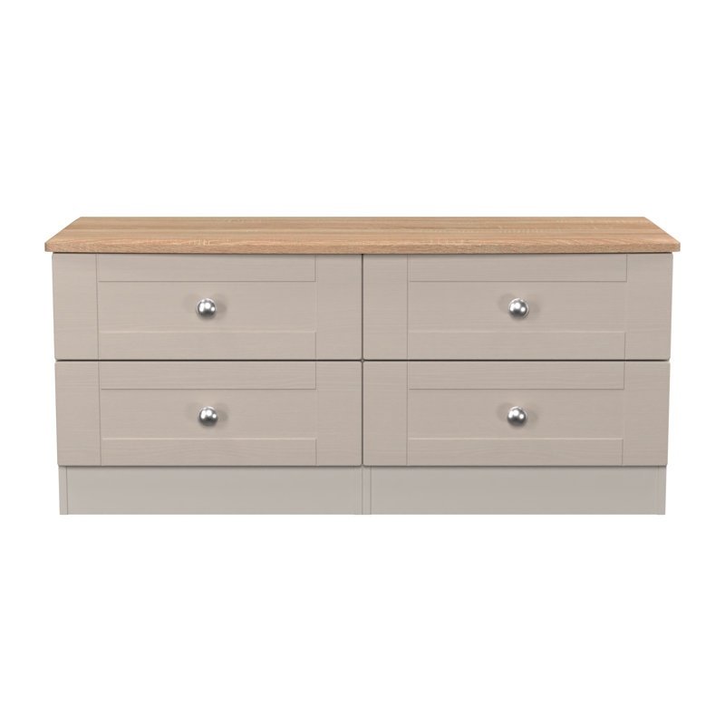Abhilash 112cm W 4 - Drawer Chest of Drawers, Beige