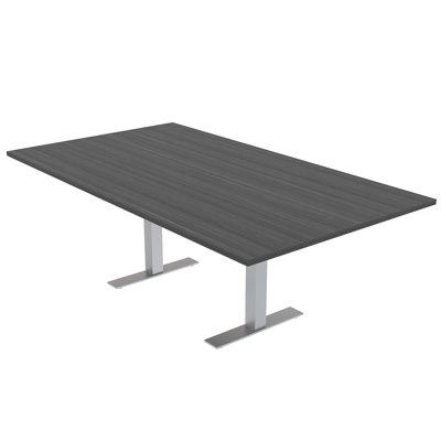 Table de conférence rectangulaire avec base en T en métal