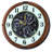 QXM380BRH Melodies In Motion Clock, Metallic Brown