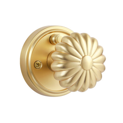 Bouton de porte d'intimité en or brossé MRML, poignée de porte intérieure dorée légère