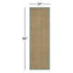 Auckland Bamboo Slat/Seagrass Natural/Teal Area Rug