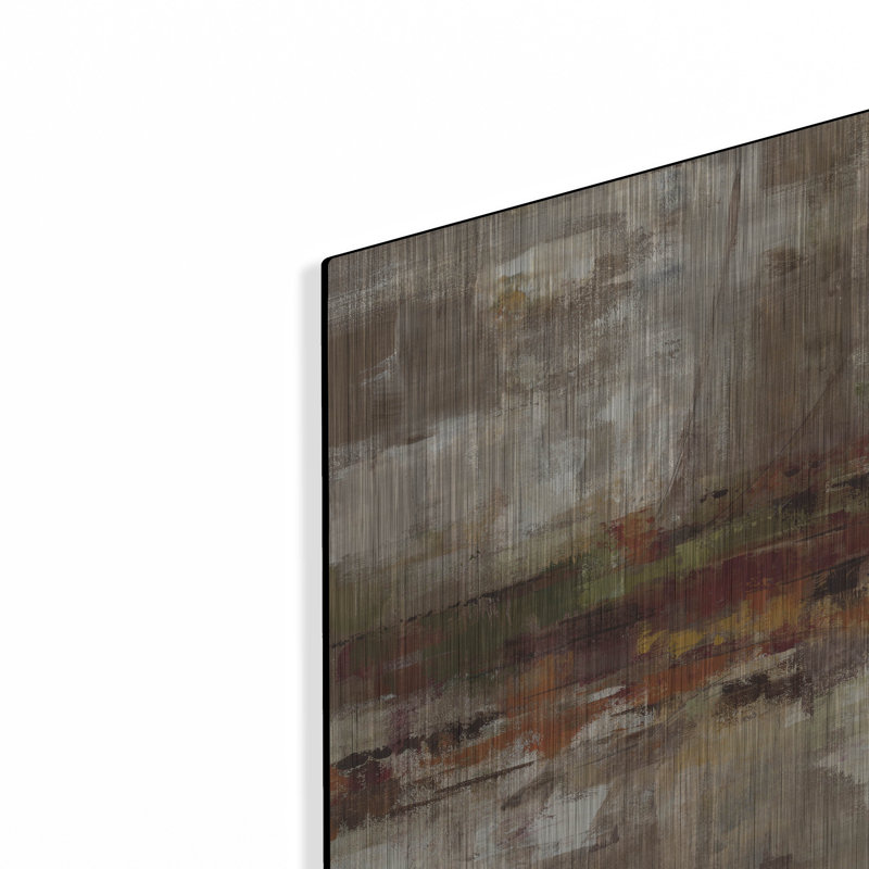 Art mural en métal luxueux «Landing» par Silvia Vassileva, 12 po x 12 po