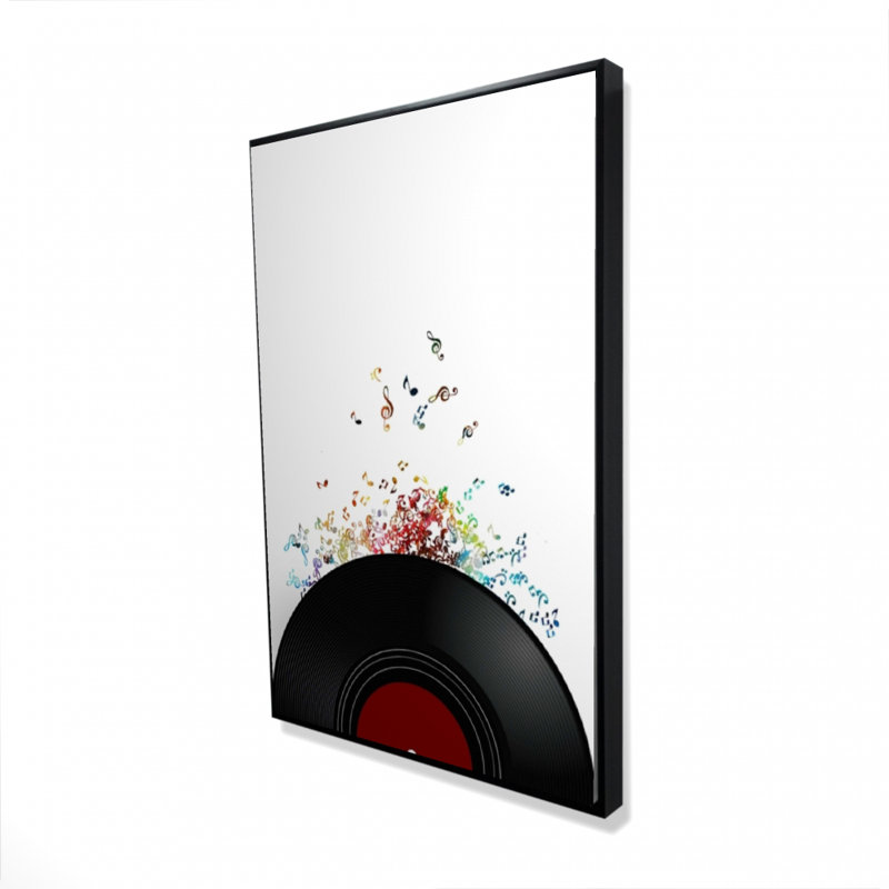 «Notes Escaping From A Vinyle» sur toile