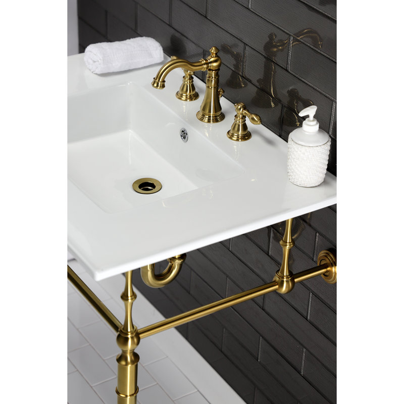 Kingston Brass Edwardian Brass Console Sink Legs, Brushed Brass