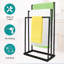 Porte-serviettes autoportant en fer à 3 niveaux, tablette de salle de bain de 30 pouces, organisateur d'échelle de style rétro rustique industriel pour la salle de lavage et la chambre à coucher