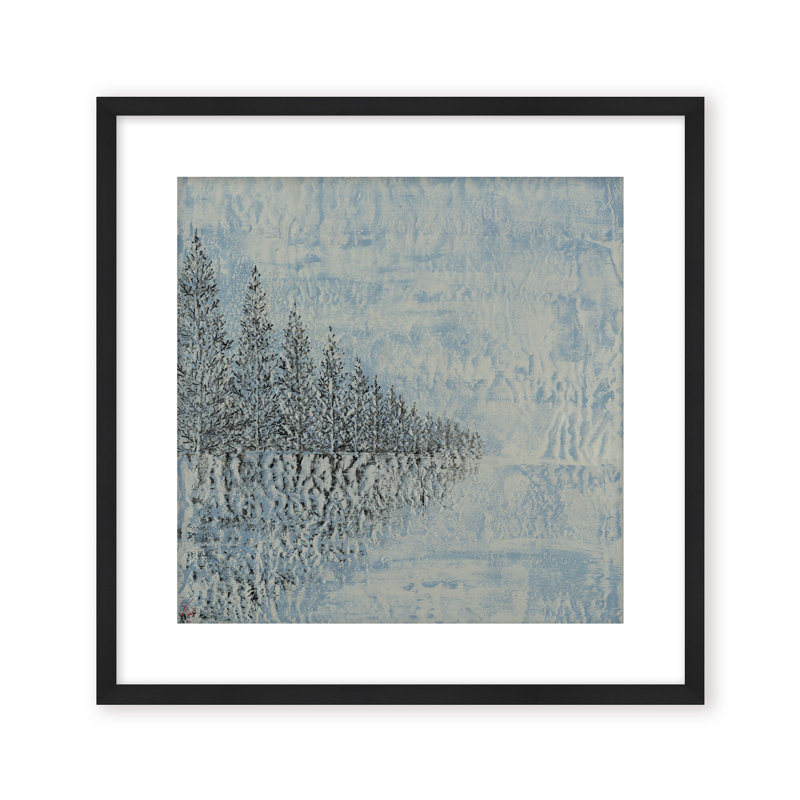 Nature Inspired "Frozen Serenity" Canvas Wall Art By , 12" H x 12" W, Framed Print, Brown