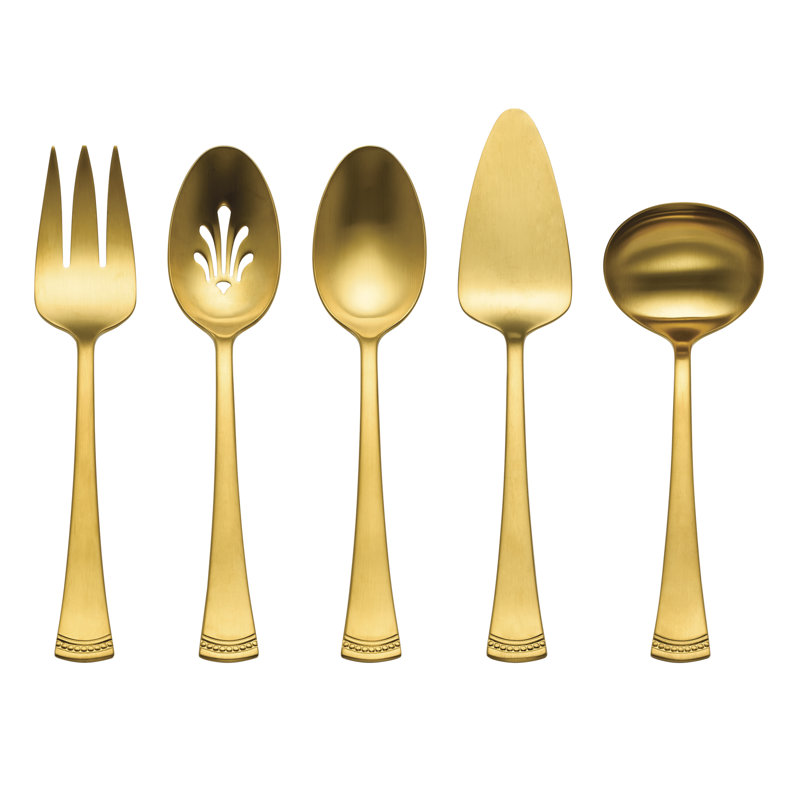 Portola Satin Gold 5-Piece Hostess Set
