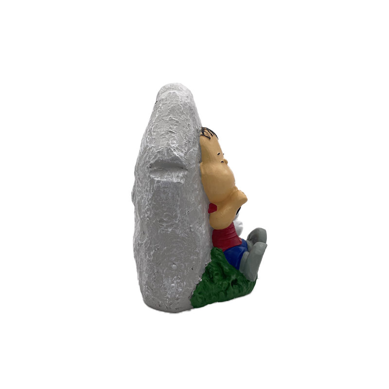 Peanuts Linus and Snoopy Garden Statue with Inspirational Quote