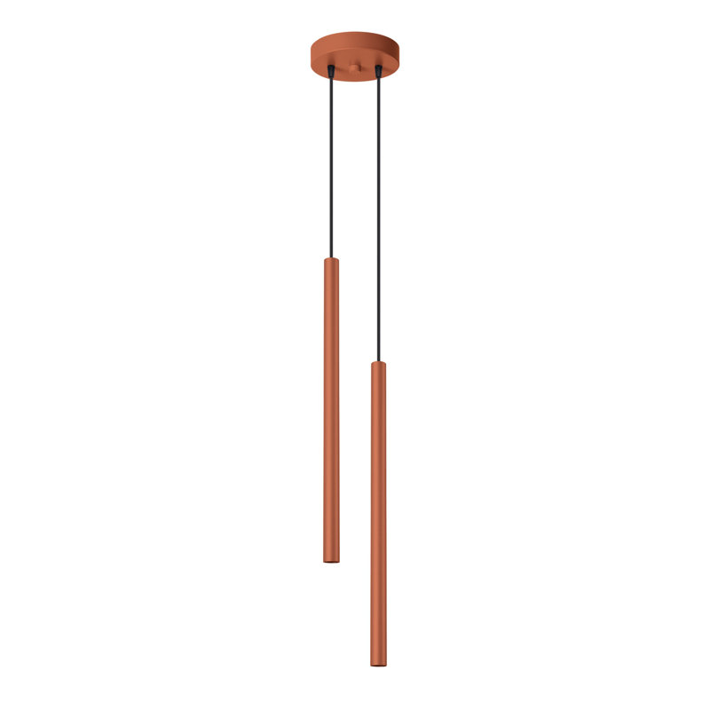 Berthile - Light Pendant, 52cm W x 9cm D, Red, 2 Lights