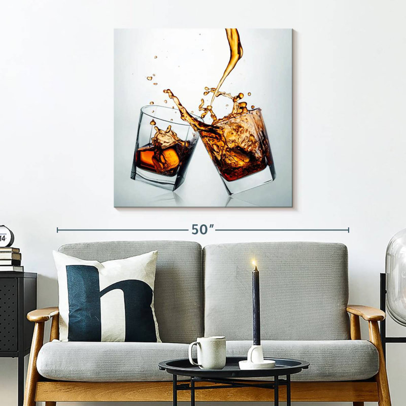 Yarlin Splashing Whiskey Drinks, 30" H x 30" W