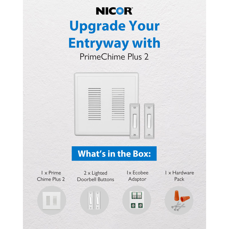 Primechime Plus 2 - Video Compatible Doorbell Chime Kit With Ecobee Adapter