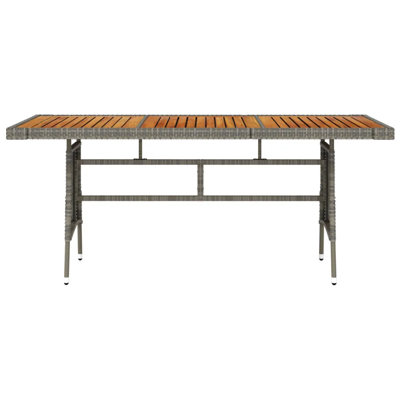 Abdisamad Rectangular Solid Wood Outdoor Dining Table - 160 cm W 70 cm D