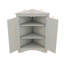Armoire de rangement autoportante triangulaire avec tablettes réglables-566482377