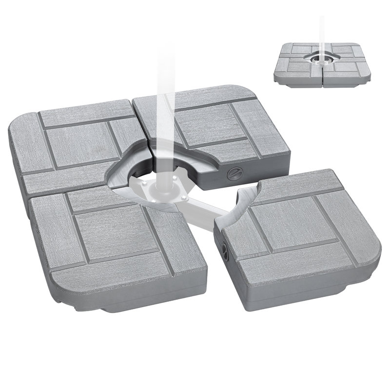 6.8kg Plastic Free Standing Umbrella Base, Grey