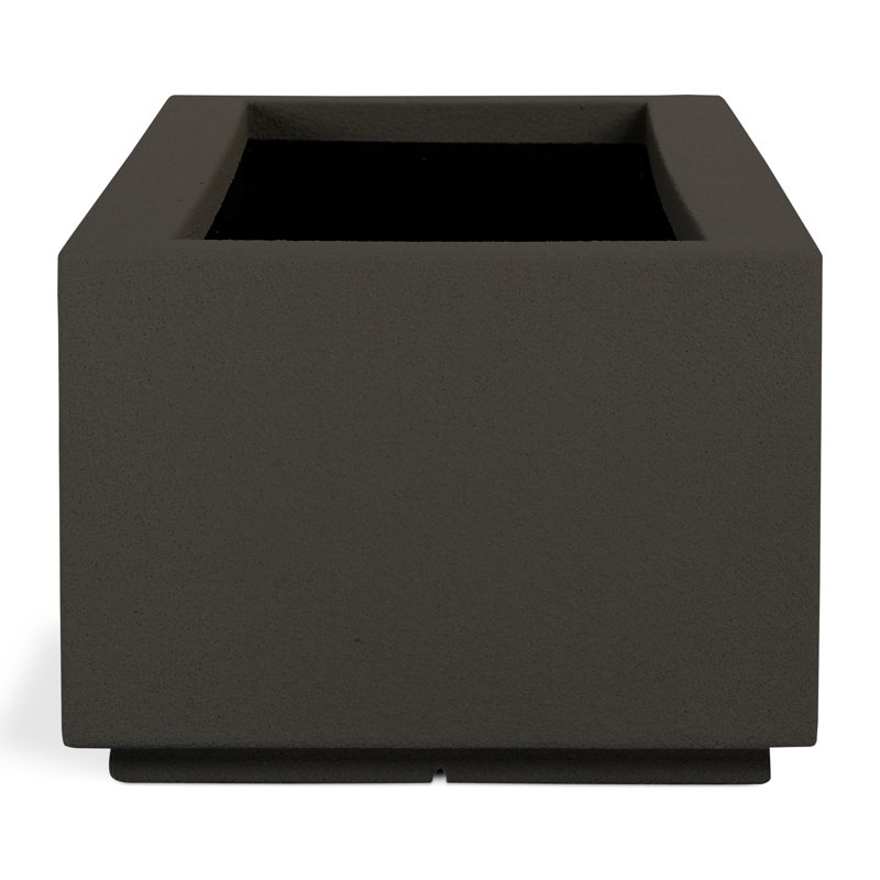 Milan Tall Polymer Box, 19" H x 43" W x 15" D, Slate Gray