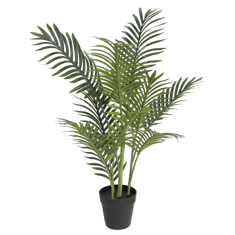 Palmier artificiel vert PP, H 31,5 po x l 19,7 po x P 19,7 po