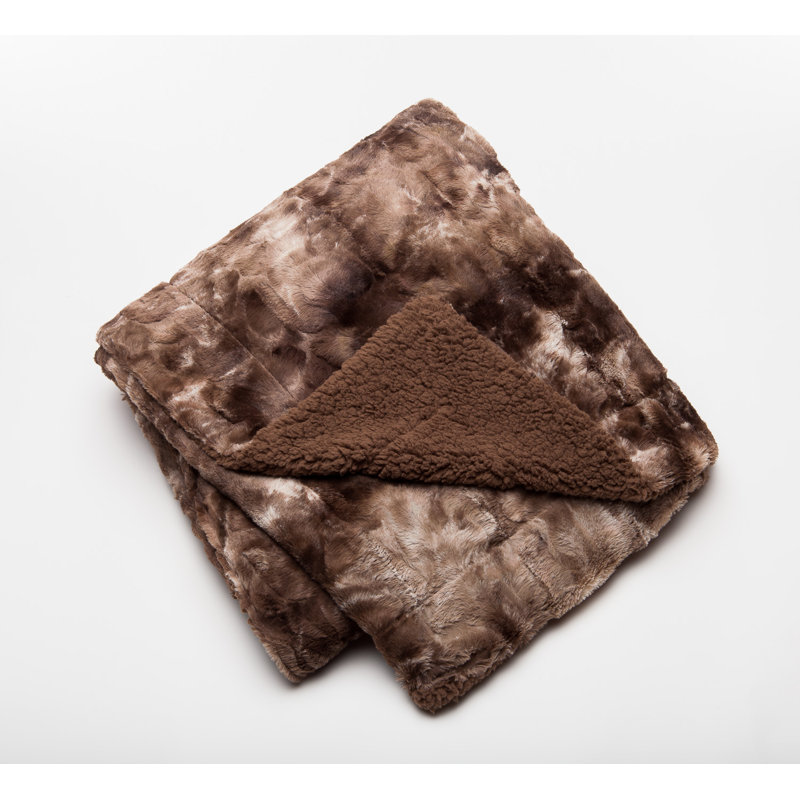 Woven Blanket, 66" W x 90" L, Chocolate